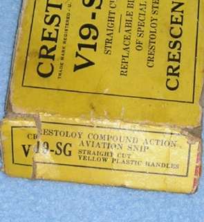 Crescent Crestoloy No. V19 SG Aviation Tin Snips in Box  