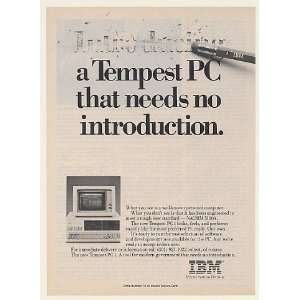  1984 IBM Tempest PC 1 NACSIM 5100A Standard Computer Print 