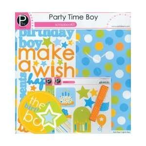 Pebbles Party Time Scrapbook Page Kit 12X12 Boy 