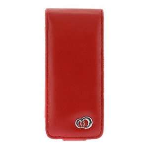  Premium Kroo Red Flip Melrose Leather Case with Clip 