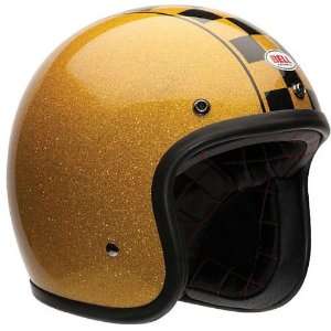  Bell Custom 500 Open Face Motorcycle Helmet Cabbie Yellow 