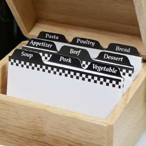  Set of 24 Recipe Cards Dividers: Kitchen & Dining