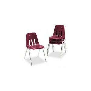  9000 Series Classroom Office Chair, 18in Seat Height, Wine 