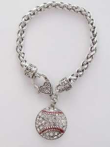 Baseball Crystal Fashion Bracelet Jewelry  