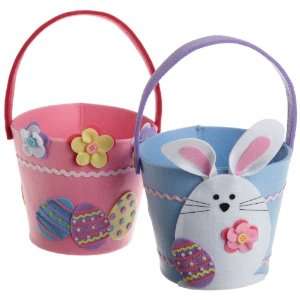  DII Easter Egg Hunt Felt Gift Bags, Set of 2: Home 