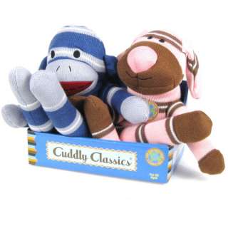 Cuddly Classics Soft Stuffed Monkey & Dog Animal Set  