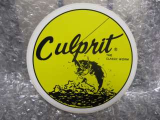Culprit Classic Worm Bass Fishing Lure Decal Sticker 3  