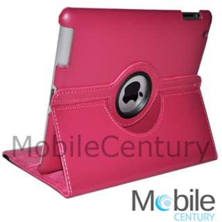 IPad 2 magnetic smart cover leather case rotating stand . Perfect fit 