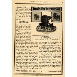  1905 Ad Pope Motor Car Co Electric Stanhope Model 27 