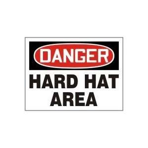  DANGER DANGER HARD HAT AREA Sign   36 x 48 Max Plastic 