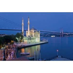  River Bridge and Ortakoy Camii Mosque, Ortakoy District, Istanbul 