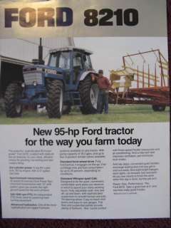 Ford 8210 Tractor Sales Brochure  