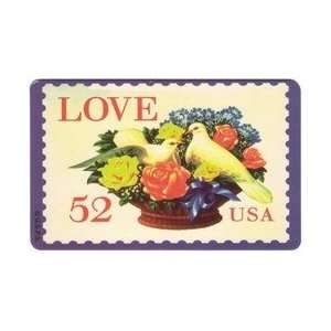  Collectible Phone Card .52 Cent Love Postage Stamp Design 