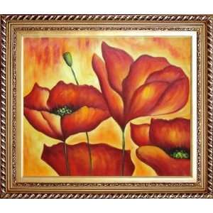   Background Oil Painting, with Exquisite Dark Gold Wood Frame 26.5 x 30