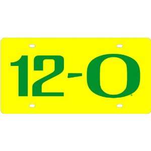  NCAA Oregon Ducks License Plate   Perfect Season Yellow 