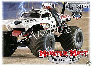 Edible Cake Image   Monster Mutt Dalmatian Truck  Rec  
