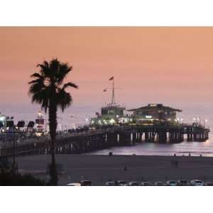 California, Los Angeles, Santa Monica, Santa Monica Pier, Dusk, USA 