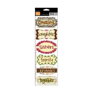  Bazzill Grandmas Feather Bed Chipboard Titles ; 6 Items 