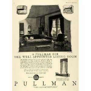  1924 Ad Pullman Couches Davenport Day Beds Furniture 
