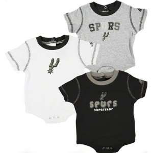  San Antonio Spurs Infant 3 Piece Body Suit Set Sports 
