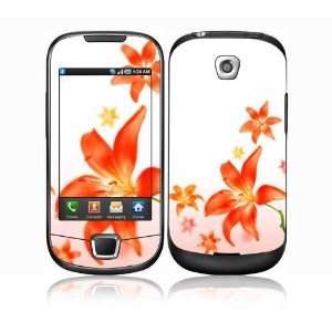 Samsung Galaxy 3 i5800 Decal Skin Sticker   Flying Flowers 