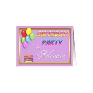  Adriana Birthday Party Invitation Card: Toys & Games