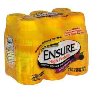 Ensure High Protein Complete Balanced Nutrition Drink, Wild Berry, Six 
