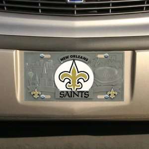 New Orleans Saints Heavy Duty Color Pewter License Plate 