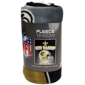  Nfl New Orleans Saints Full Color Logo Fleece Throw 50x60 