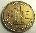 Vintage Good For One RYKO Car Wash Token  Lot #A52