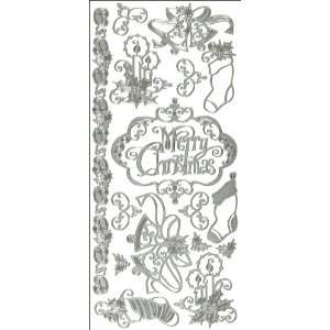  Dazzles Stickers Merry Christmas Silver Electronics