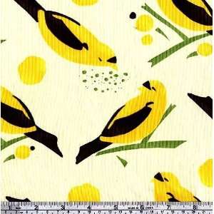  45 Wide Alexander Henry Bird Seed Yellow Fabric By The 