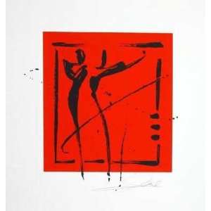  Tango   Red   Hand Signed Open Serigraph by Alfred Gockel 