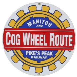  Pikes Peak Cog Wheel Route Railway Porcelain Sign