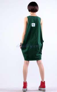 Trendy Sleeveless Irregular Design New Ladys Looser Comfortable Dress 