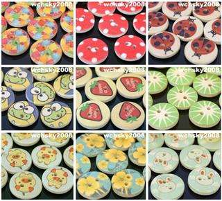 50pcs Multicolor Wood Buttons Craft Sewing  