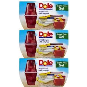 Dole Mixed Fruit in Cherry Gel Sugar Free 4.3 Oz   6 Pack:  