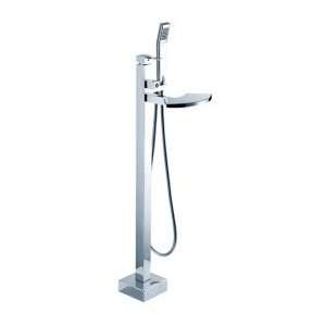   Floor Standing Tub Shower Faucet with Hand Shower: Home Improvement