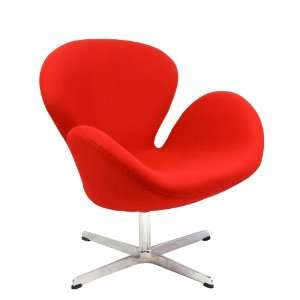  Lexington Modern Arne Jacobsen Swan Chair, Red: Home 