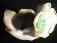 antique chinese celadon jade jadeite lotus vase Ching  