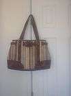 Rosetti Tan Weaved Handbag Straw Look Leather Like Trim  