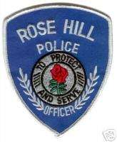 IA ROSE HILL IOWA POLICE DEPARTMENT SHOULDER PATCH MINT  