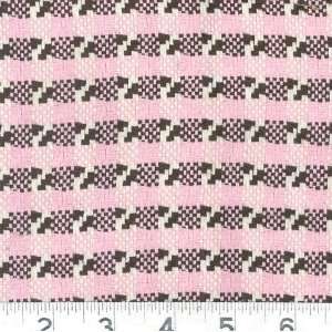  58 Wide Plaid Tweed Pink/Brown Fabric By The Yard: Arts 