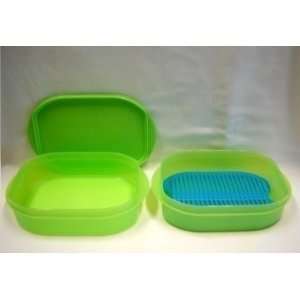   Tupperware Stackables Deli Luncheon Meat Tray Green