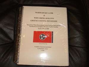 Marmaduke Lamb & Orpha Rollins Greene County TN History  