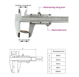 Vernier Caliper Micrometer Guage 150mm 6inch  