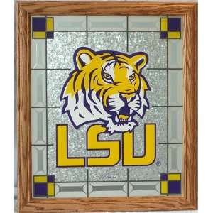  NCAA LSU Tigers Glass Wall Plaque