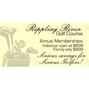  3x6 Vinyl Banner   Golf Club Memberships 