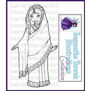 Indian Princess Unmounted Rubber Stamp 