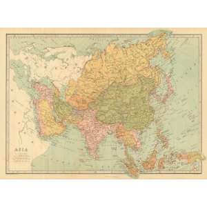  Bartholomew 1873 Antique Map of Asia